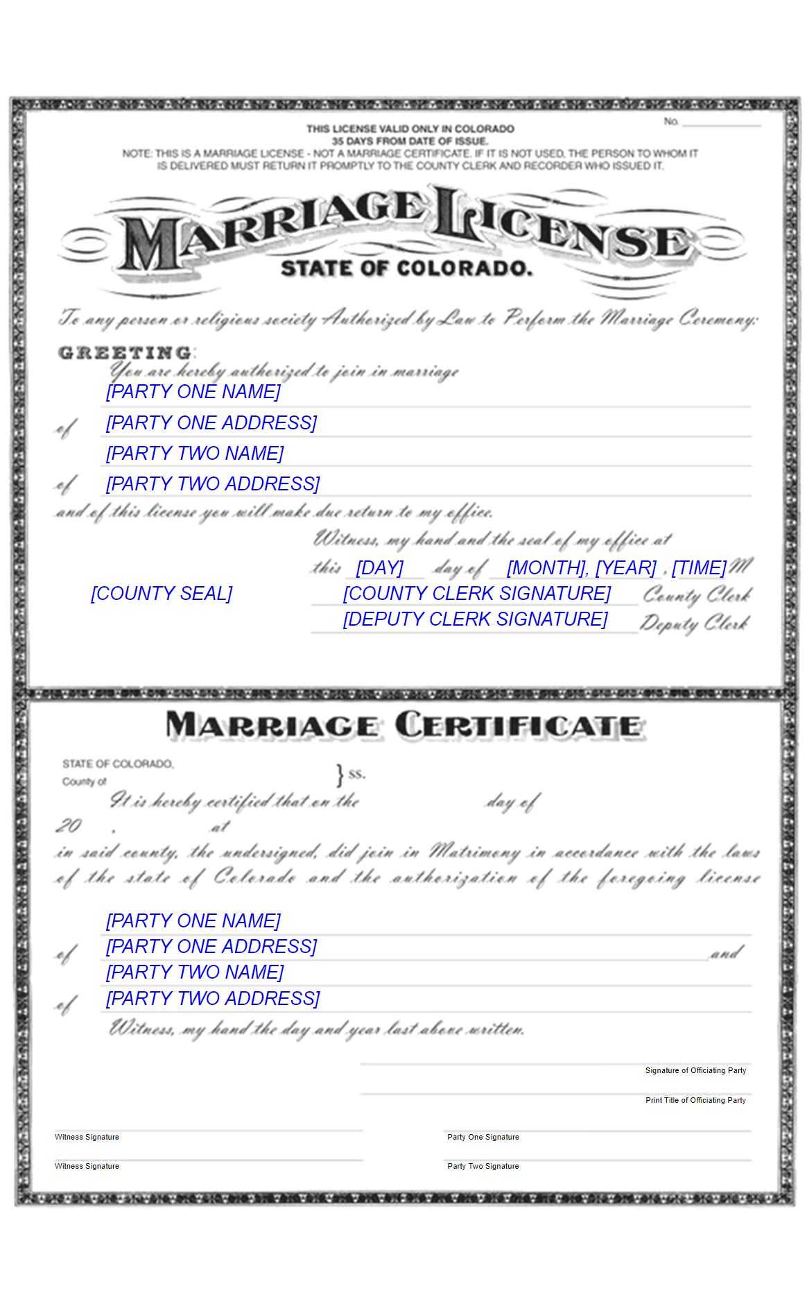 How To Fill Out A Colorado Marriage License Wedwhere 5750