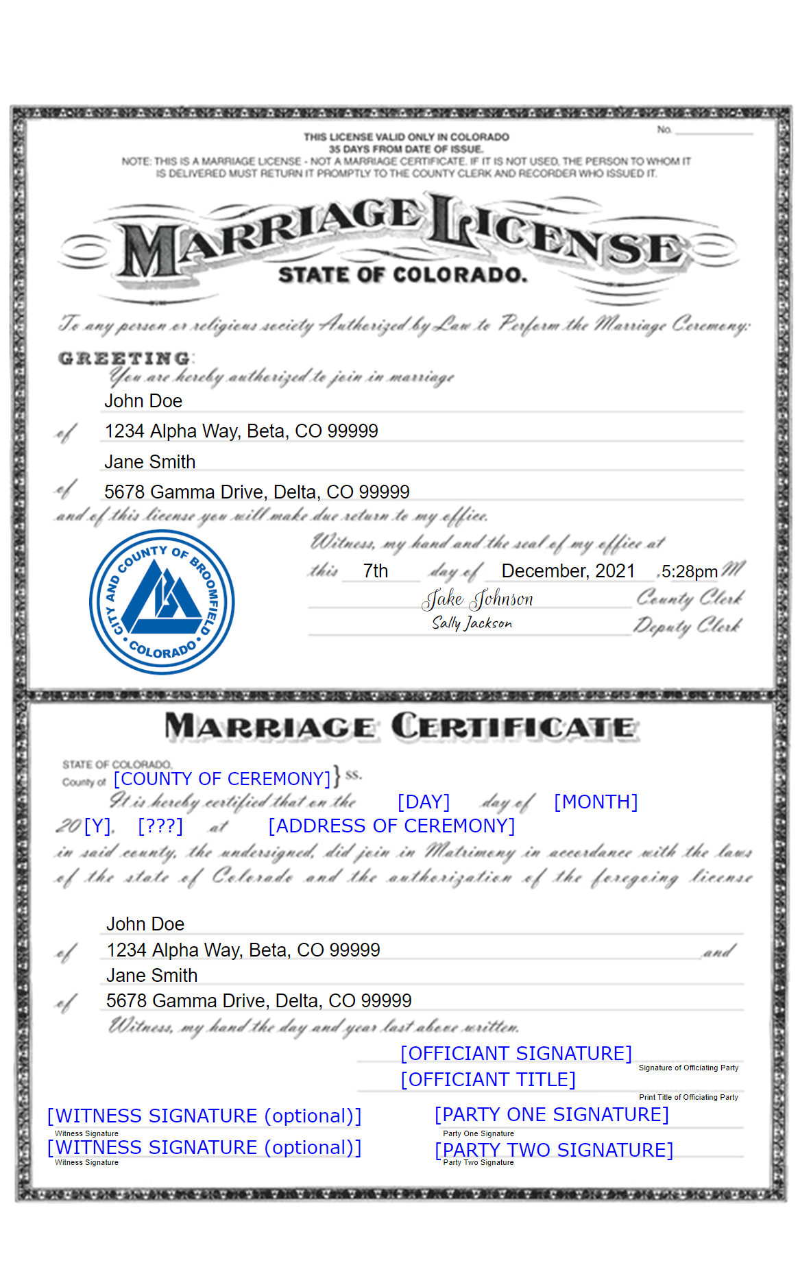 How To Fill Out A Colorado Marriage License - WedWhere